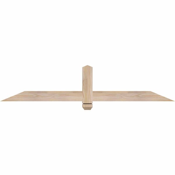 Ekena Millwork Eugene Smooth Timber Gable Bracket, Douglas Fir, 60"W x 12"H x 1 1/2"D x 3 1/2"F, 5/12 Pitch GBW060X12X0204EUG00SDF - main